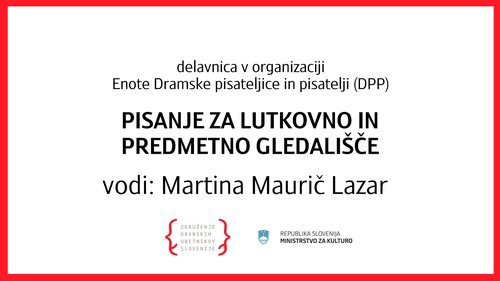 Pisanje za lutkovno in predmetno gledališče 